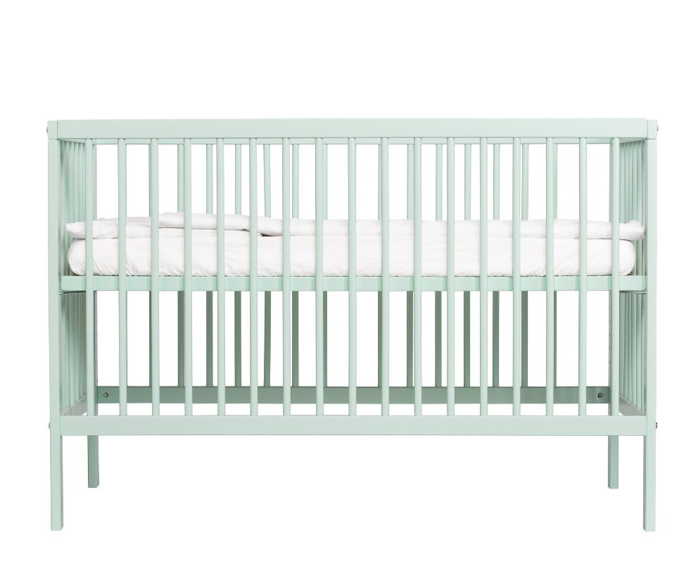 Mokee Mini Cot Bed in Dusty Aqua
