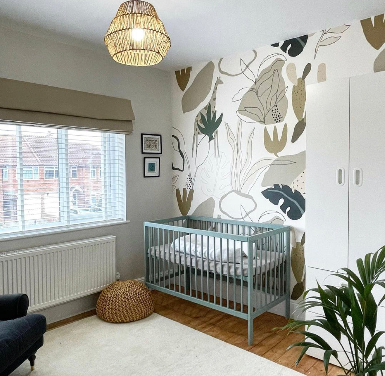 Mokee Mini Cot Bed in Stone Teal