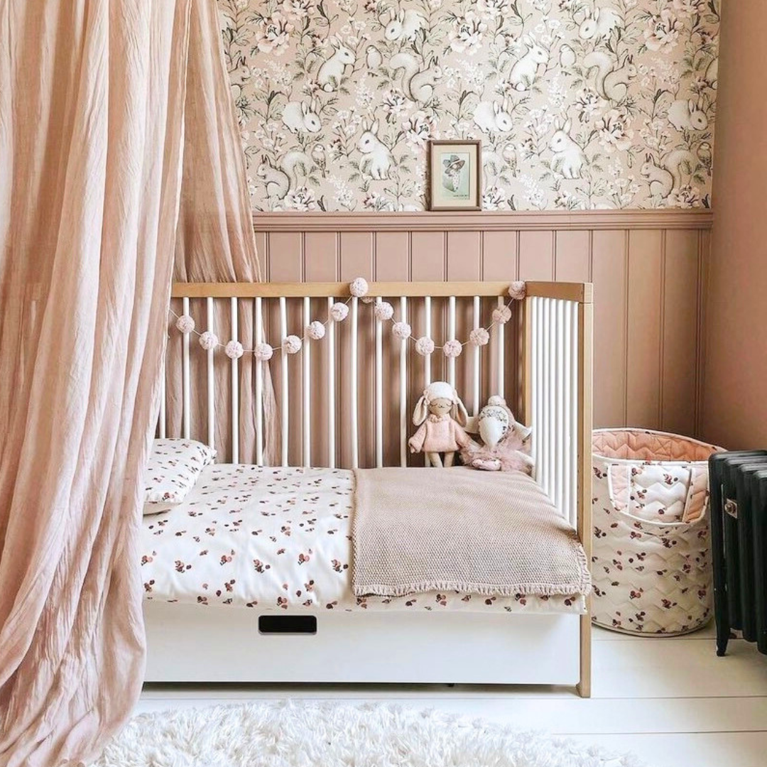 Mokee Mini Cot Bed in White Beech