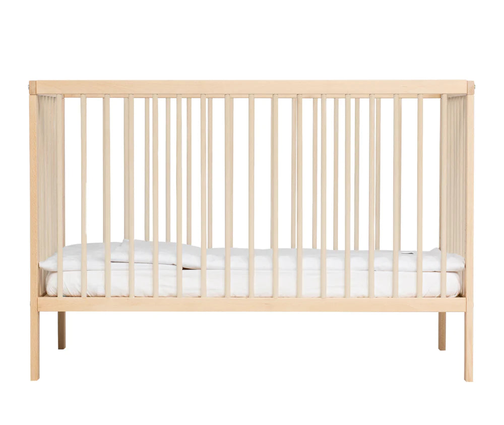 Mokee Mini Cot Bed in White Beech