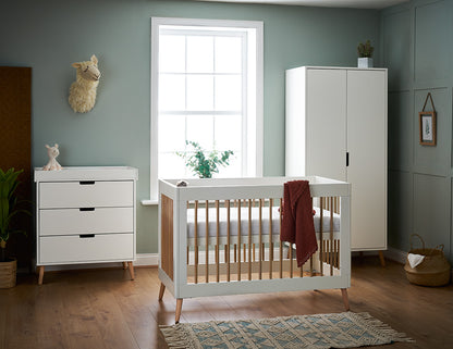 Obaby Maya Mini Scandi 3 Piece Room Set – Slate with Natural & White with Natural