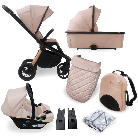 My Babiie MB450i Billie Faiers 3 in 1 Travel System with i-Size Car Seat- Pastel Pink