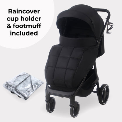 My Babiie MB160 Pushchair - Blue Plaid, Grey Leaf Tropical, Oatmeal, Black Leopard