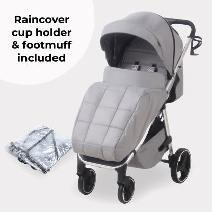 My Babiie MB160 Pushchair - Blue Plaid, Grey Leaf Tropical, Oatmeal, Black Leopard