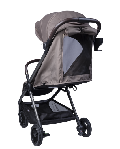 Bababing Auto Fold Compact Stroller - Minky & Black