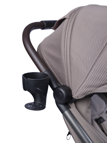 Bababing Auto Fold Compact Stroller - Minky & Black