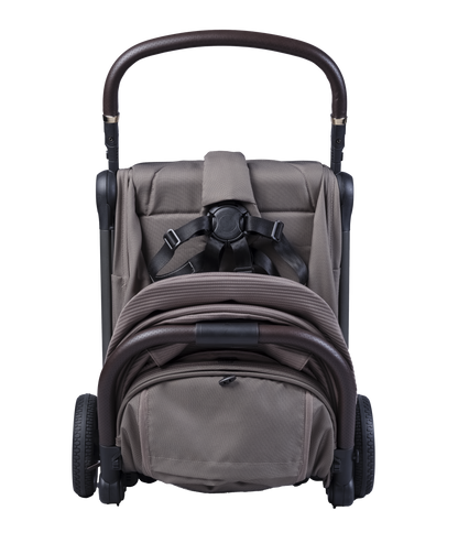 Bababing Auto Fold Compact Stroller - Minky & Black