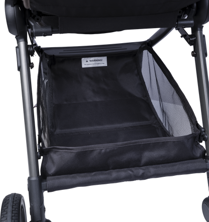 Bababing Auto Fold Compact Stroller - Minky & Black