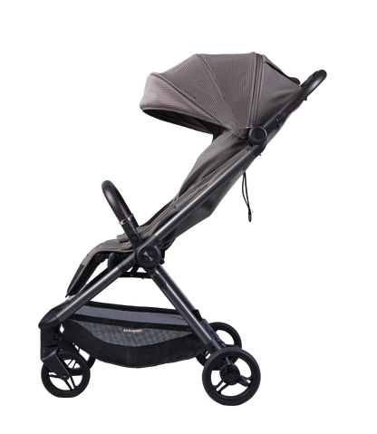 Bababing Auto Fold Compact Stroller - Minky & Black