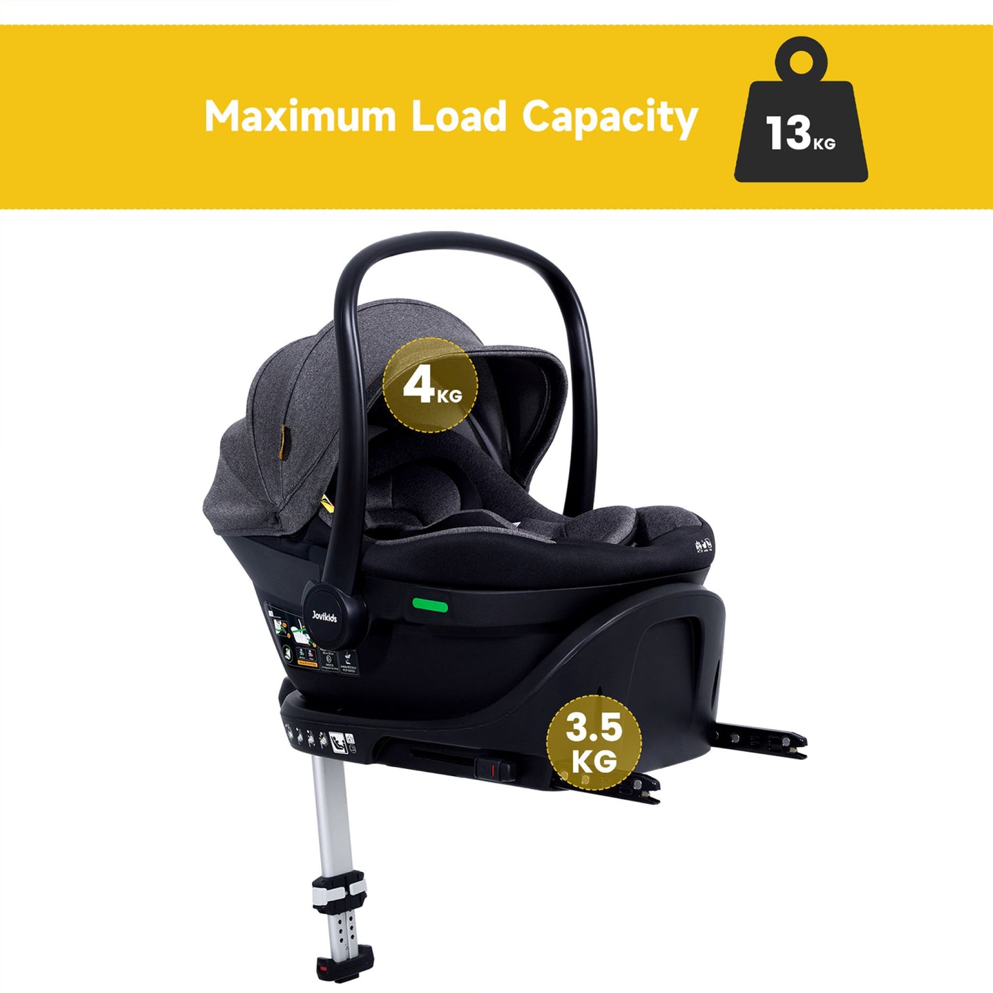 JOVIKIDS Aria R129 Infant Carrier Car Seat With Base（40-87cm )