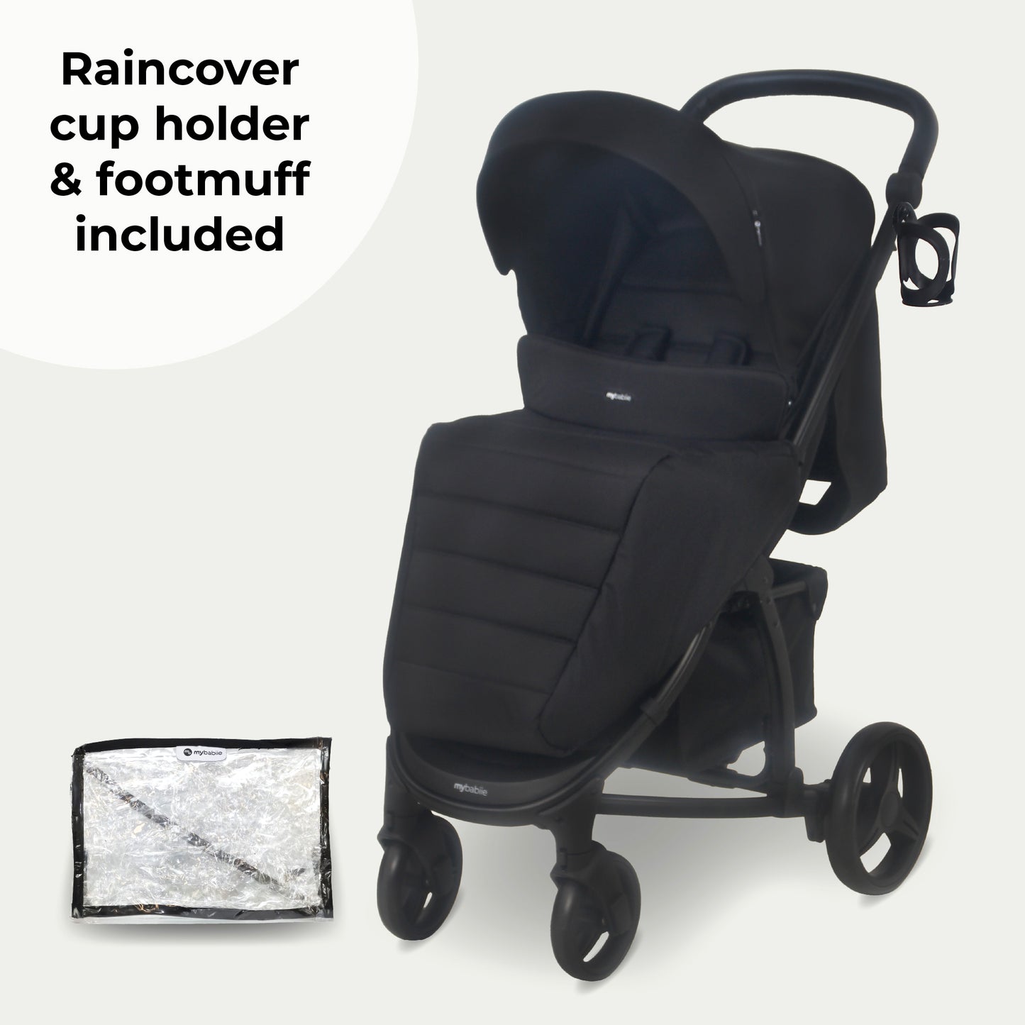 My Babiie MB200 2-in-1 Pushchair & Carrycot - Onyx Black