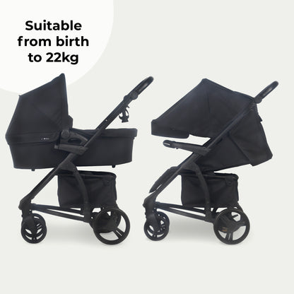 My Babiie MB200 2-in-1 Pushchair & Carrycot - Onyx Black