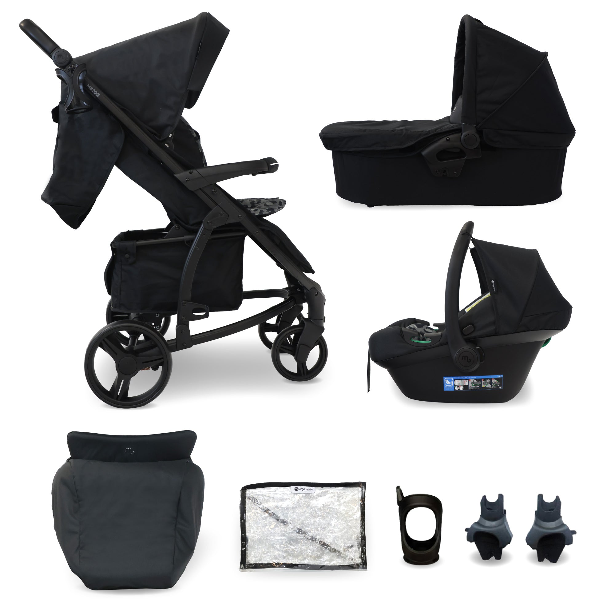 My Babiie MB200i 3 in 1 Travel System with i Size Car Seat Pink Plai Tia s Children s Emporium