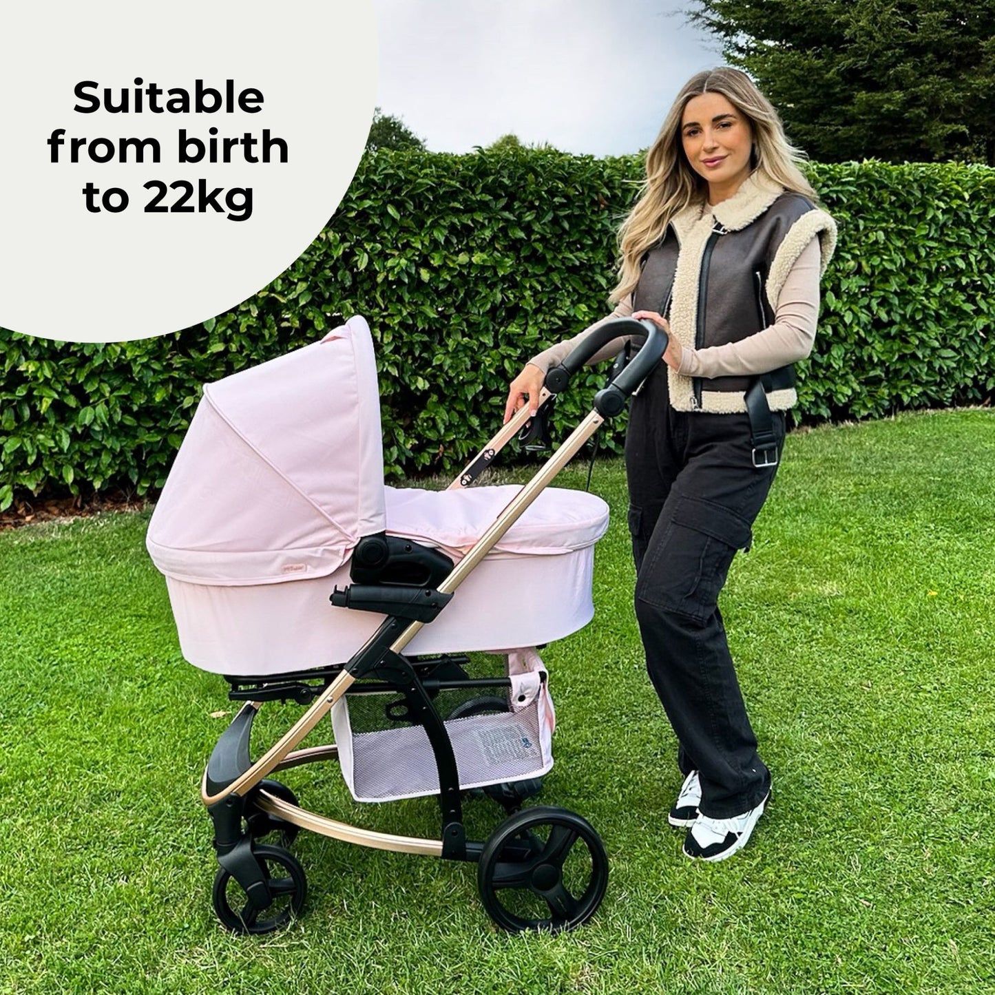 My Babiie MB200i 3-in-1 Travel System with i-Size Car Seat - Pink Plait, Blue Plaid, Onyx Black,  Blush, Oatmeal & Black Leopard