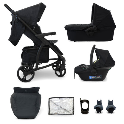 My Babiie MB200i 3-in-1 Travel System with i-Size Car Seat - Pink Plait, Blue Plaid, Mink,  Blush, Oatmeal & Black Leopard