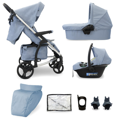 My Babiie MB200i 3-in-1 Travel System with i-Size Car Seat - Pink Plait, Blue Plaid, Mink,  Blush, Oatmeal & Black Leopard