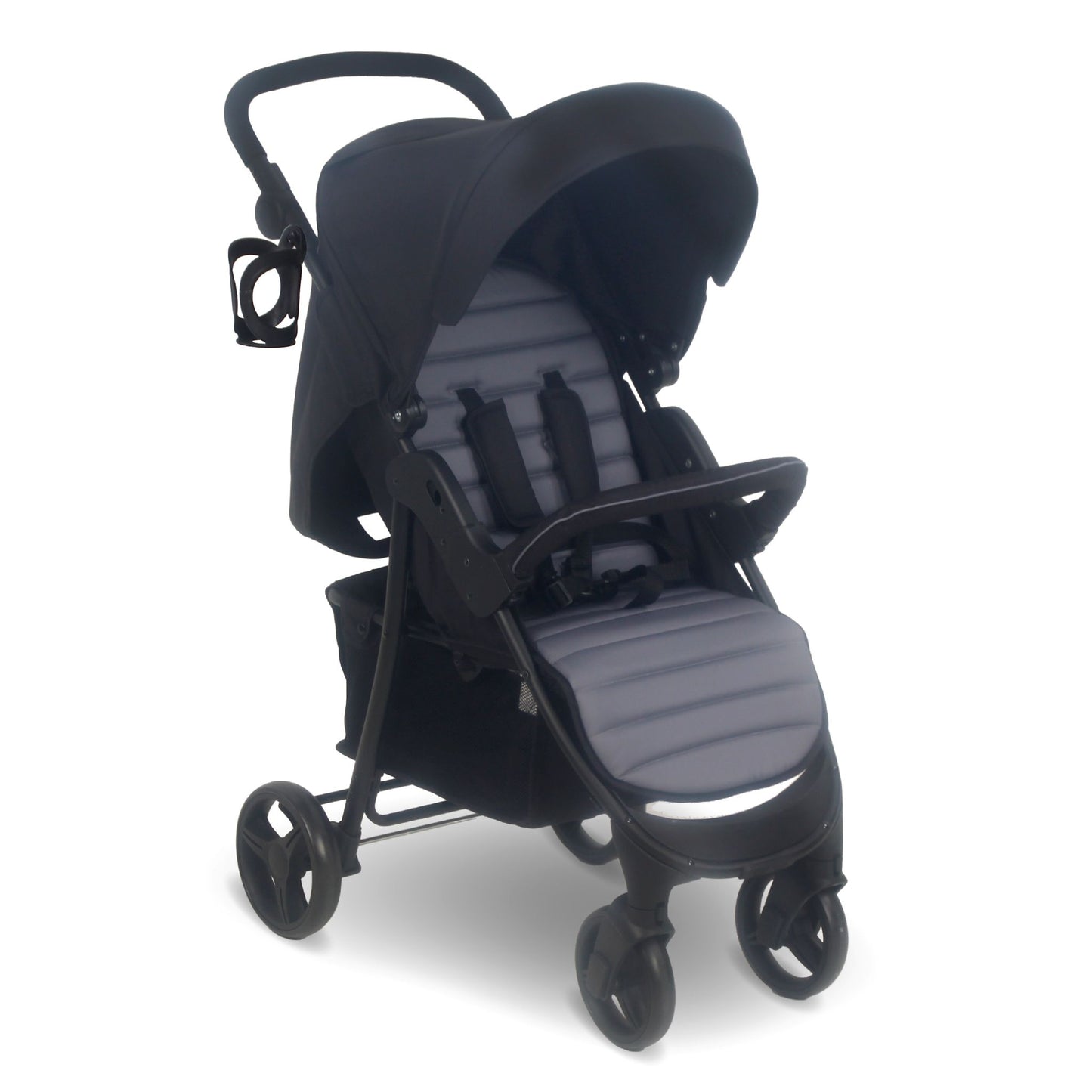My BABIIE - MB30 Plus Pushchair - Grey Tie Dye, Black with Grey, Oatmeal & Pink Leopard
