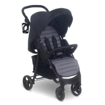 My BABIIE - MB30 Plus Pushchair - Grey Tie Dye, Black with Grey, Oatmeal & Pink Leopard
