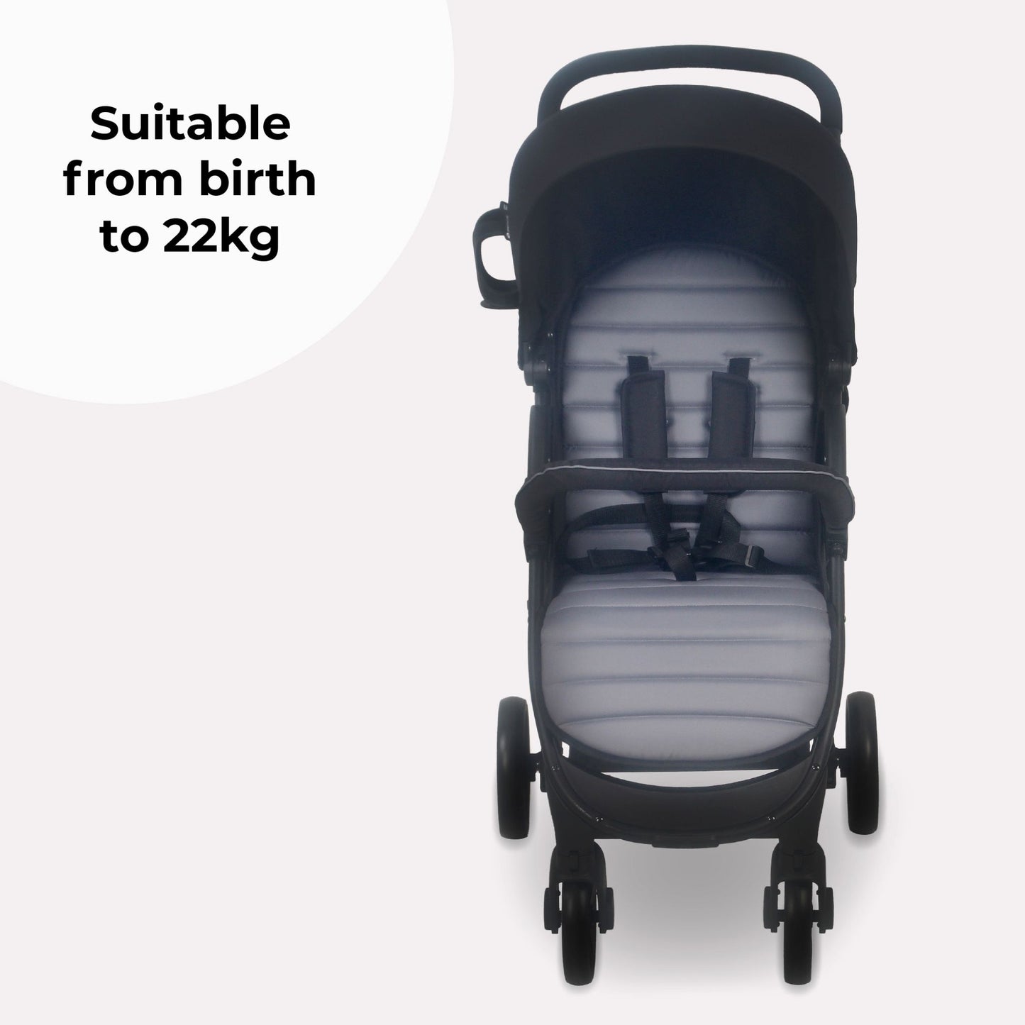 My BABIIE - MB30 Plus Pushchair - Grey Tie Dye, Black with Grey, Oatmeal & Pink Leopard