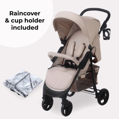 My BABIIE - MB30 Pushchair - Grey Tie Dye, Black with Grey & Oatmeal