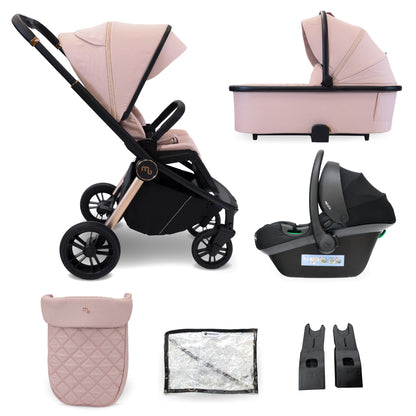 My Babiie MB450i 3 in 1 Travel System with i-Size Car Seat- Pastel Pink, Blue Steel , Ivory, Forest Green, Black & Chocolate