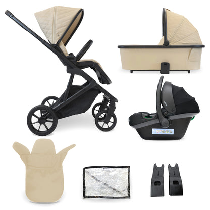 My Babiie MB500i 3-in-1 Travel System with i-Size Car Seat - Rose Gold Stone, Rose Gold Marble, Opal Blue , Obsidian Black, Moon Grey, Almond