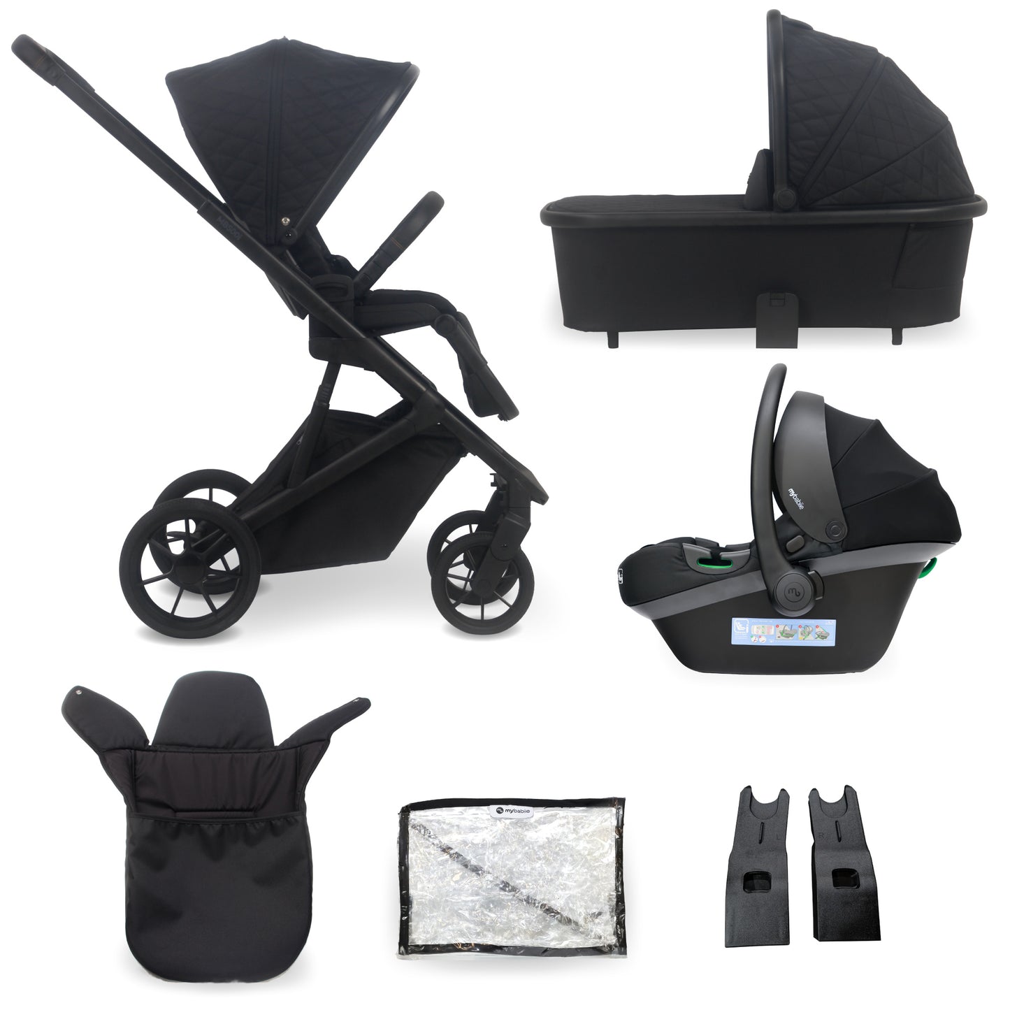 My Babiie MB500i 3-in-1 Travel System with i-Size Car Seat - in various colours