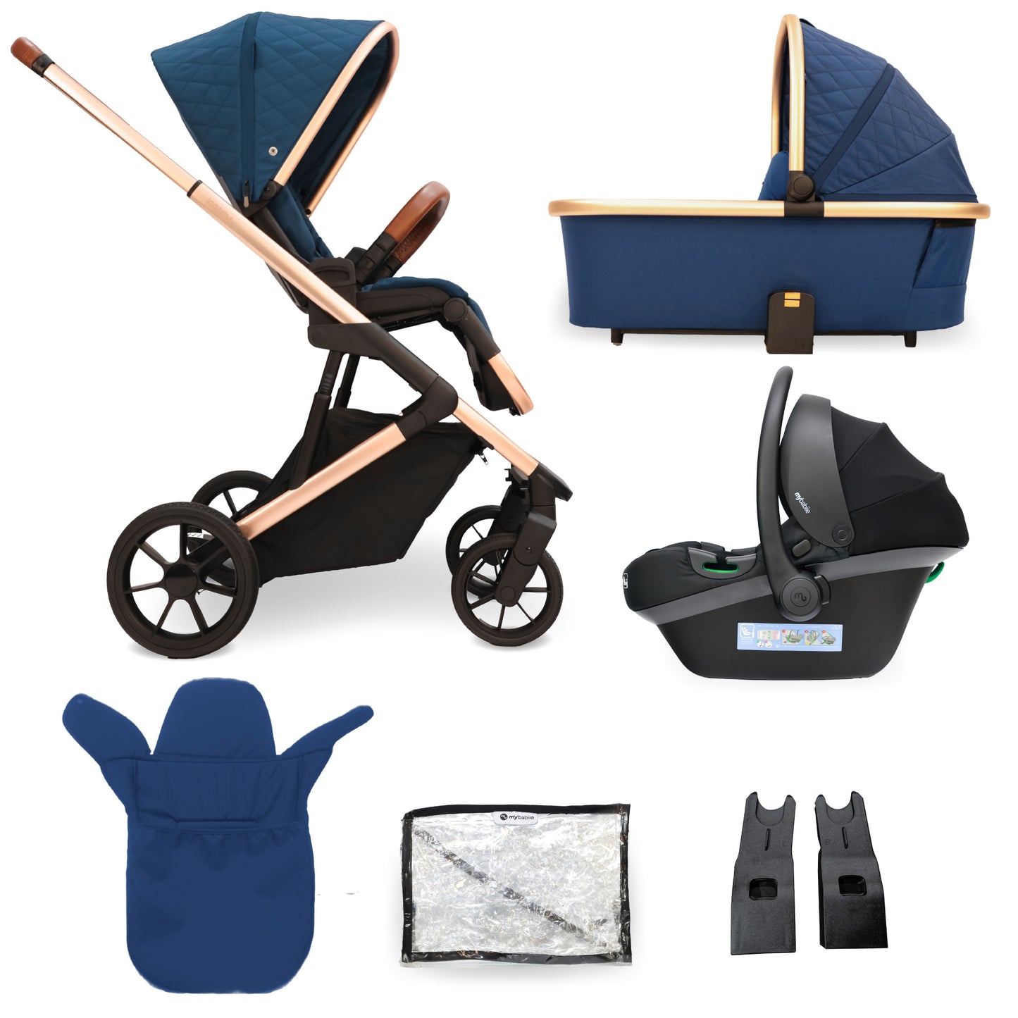 My Babiie MB500i 3-in-1 Travel System with i-Size Car Seat - in various colours