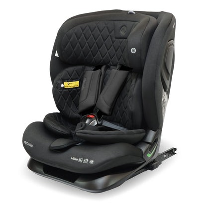 My Babiie - MBCS123 i-Size (76-150cm) Car Seat - Black Melange, Slate Blue & Oatmeal