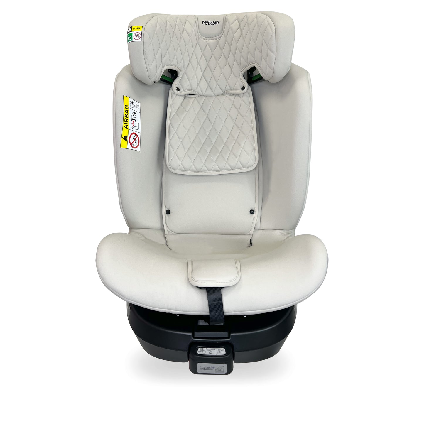 My Babiie Dani Dyer Spin Car Seat Group 0+/1/2/3 i-Size Isofix Car Seat - Stylish Quilted Stone (MBCSSPINDDST)