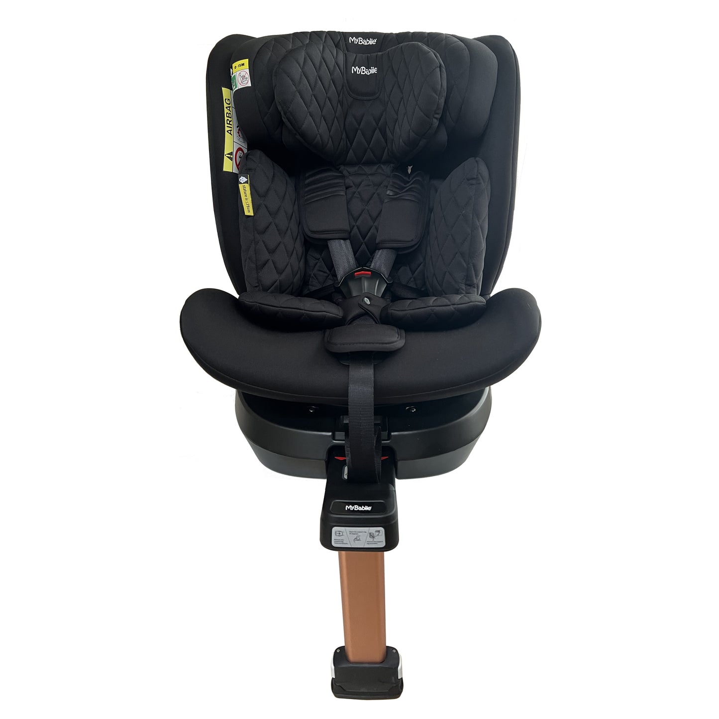 My Babiie Billie Faiers Spin Car Seat Group 0+/1/2/3 i-Size Isofix Car Seat - Stylish Quilted Black  (MBCSSPINQG)