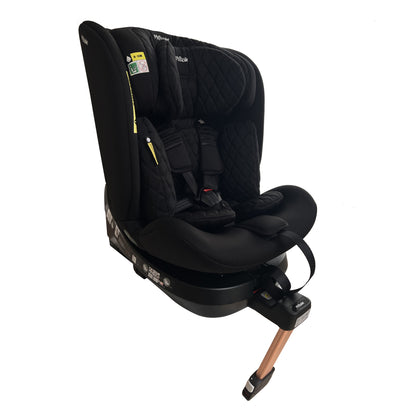 My Babiie Billie Faiers Spin Car Seat Group 0+/1/2/3 i-Size Isofix Car Seat - Stylish Quilted Black  (MBCSSPINQG)