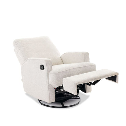 OBABY Madison Swivel Glider Recliner Chair - available in Bouclé Style, Oatmeal & Pebble