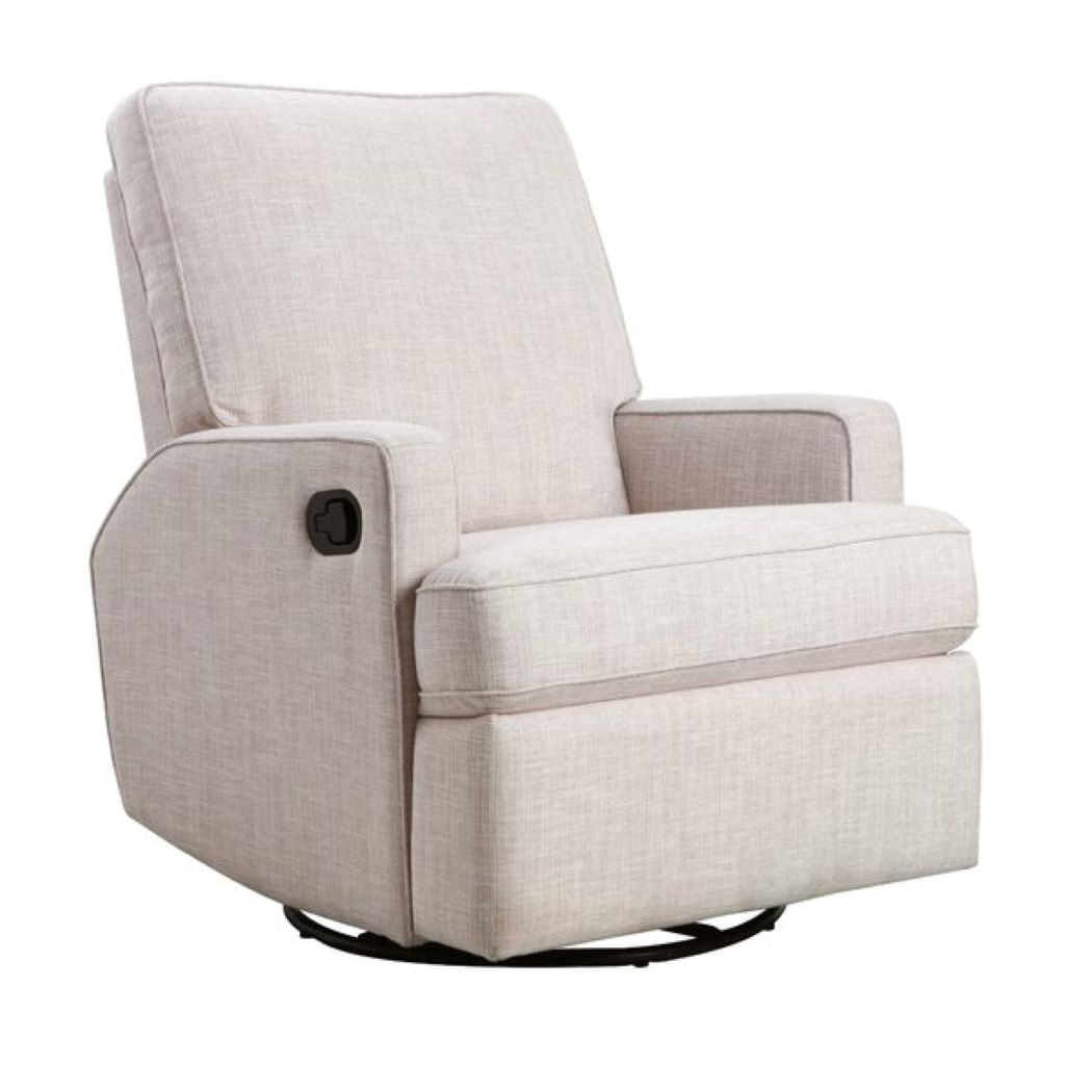 OBABY Madison Swivel Glider Recliner Chair - available in Bouclé Style, Oatmeal & Pebble