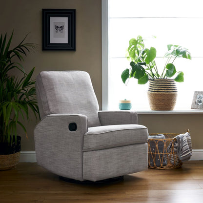 OBABY Madison Swivel Glider Recliner Chair - available in Bouclé Style, Oatmeal & Pebble