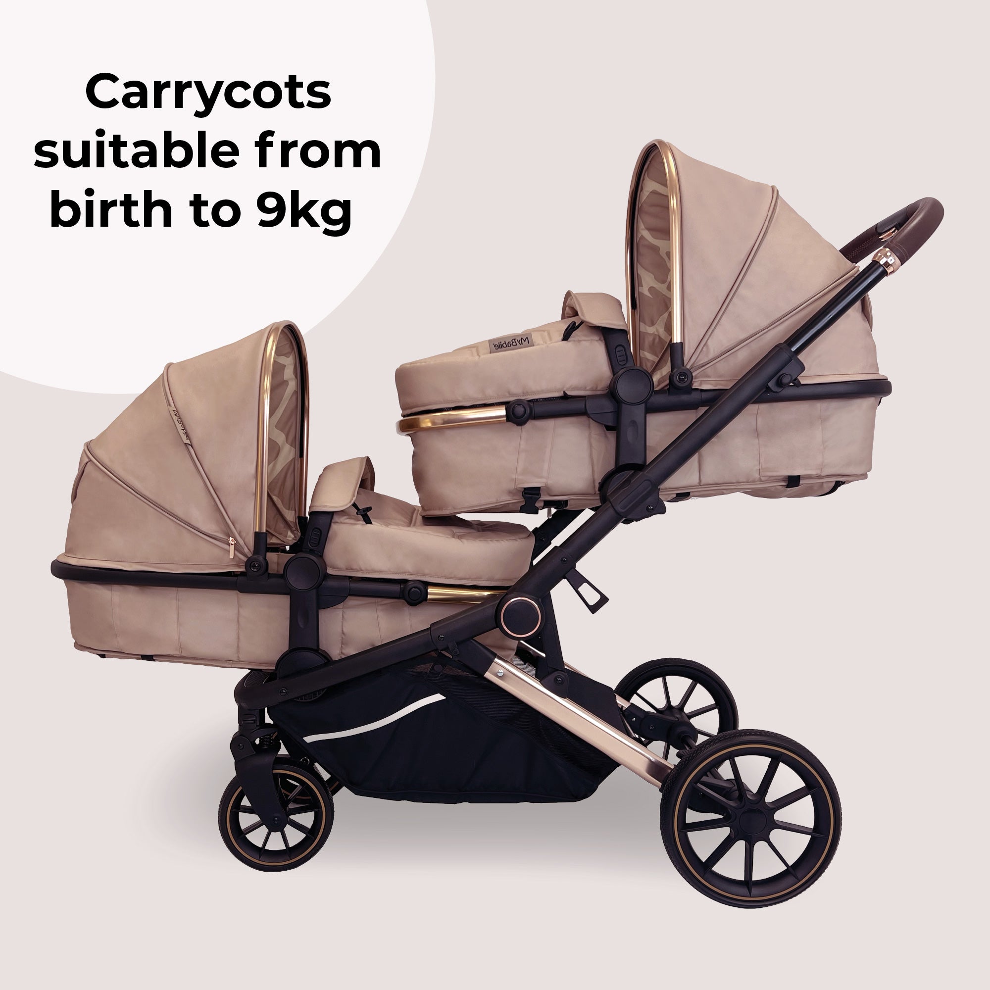 My Babiie MB33 Tandem Pushchair - available in 2 colours Nude Giraffe ...