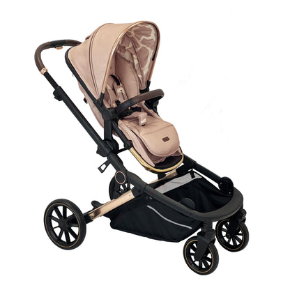 My Babiie MB33 Tandem Pushchair - available in colours Nude Giraffe, Black Leopard & Ivory