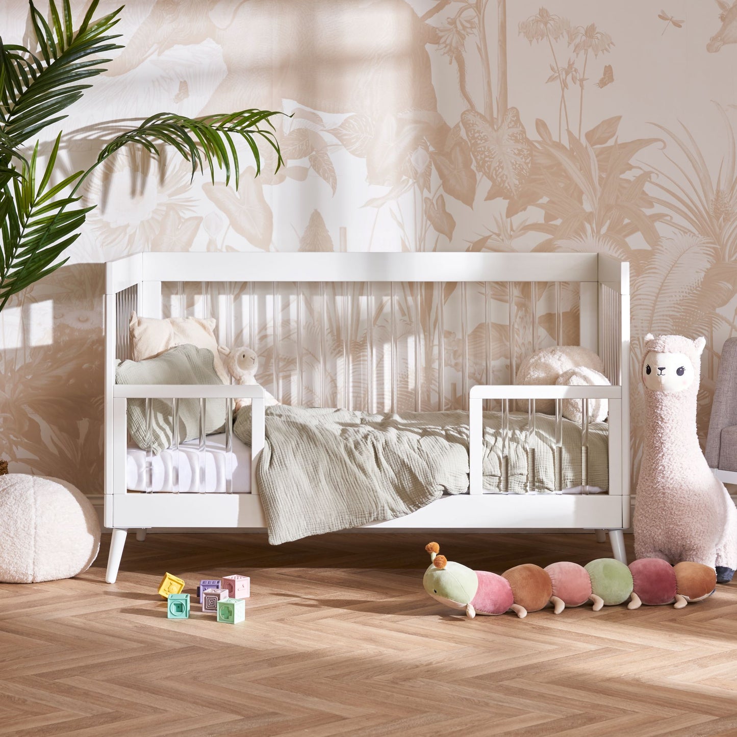 OBABY Maya Acrylic Cot Bed - Modern Scandinavian Design