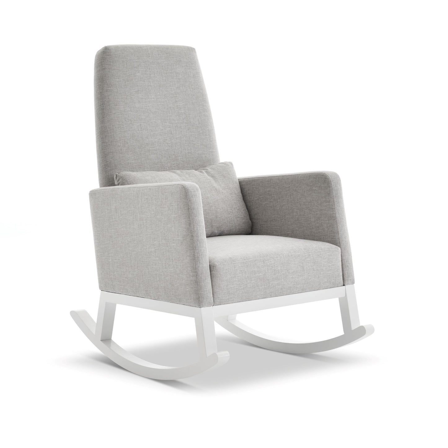 OBABY High Back Rocking Chair - Stone &  Oatmeal
