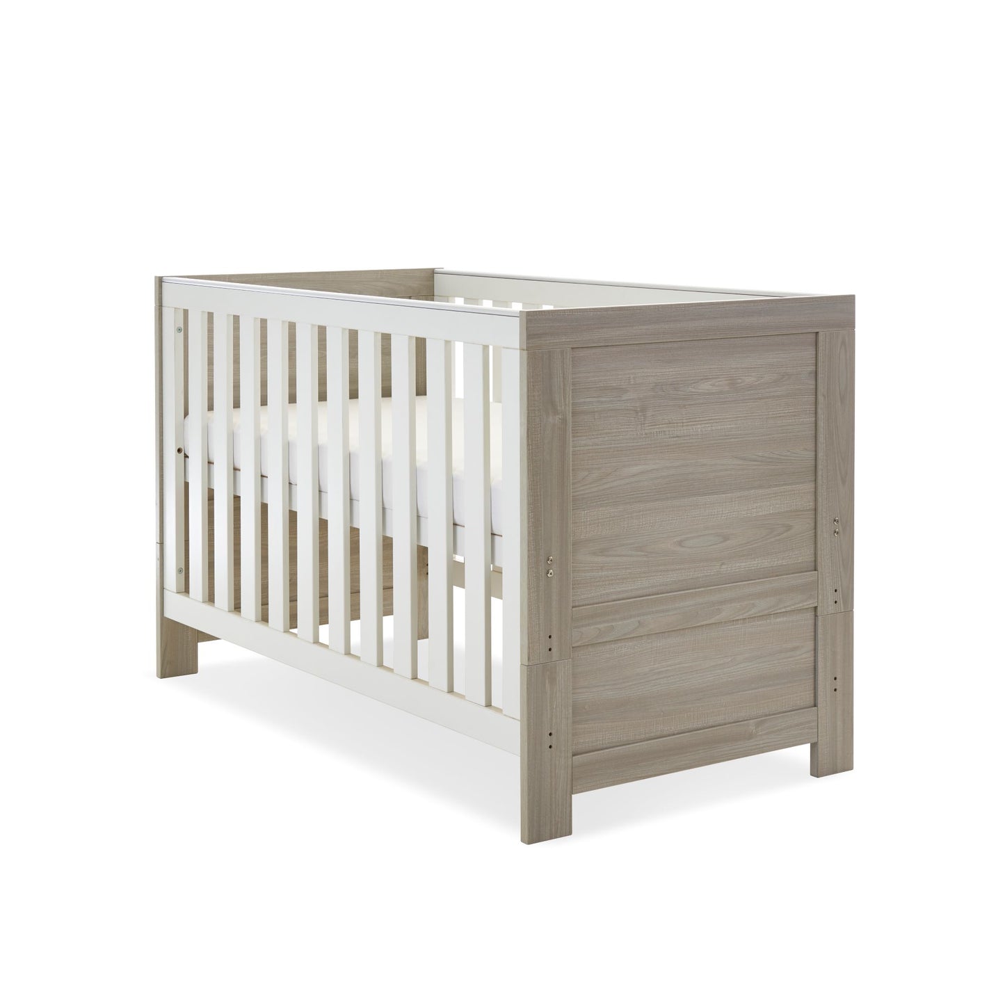 OBABY Nika Cot Bed - Available in Grey Wash, Grey Wash & White, Oatmeal, and White Wash