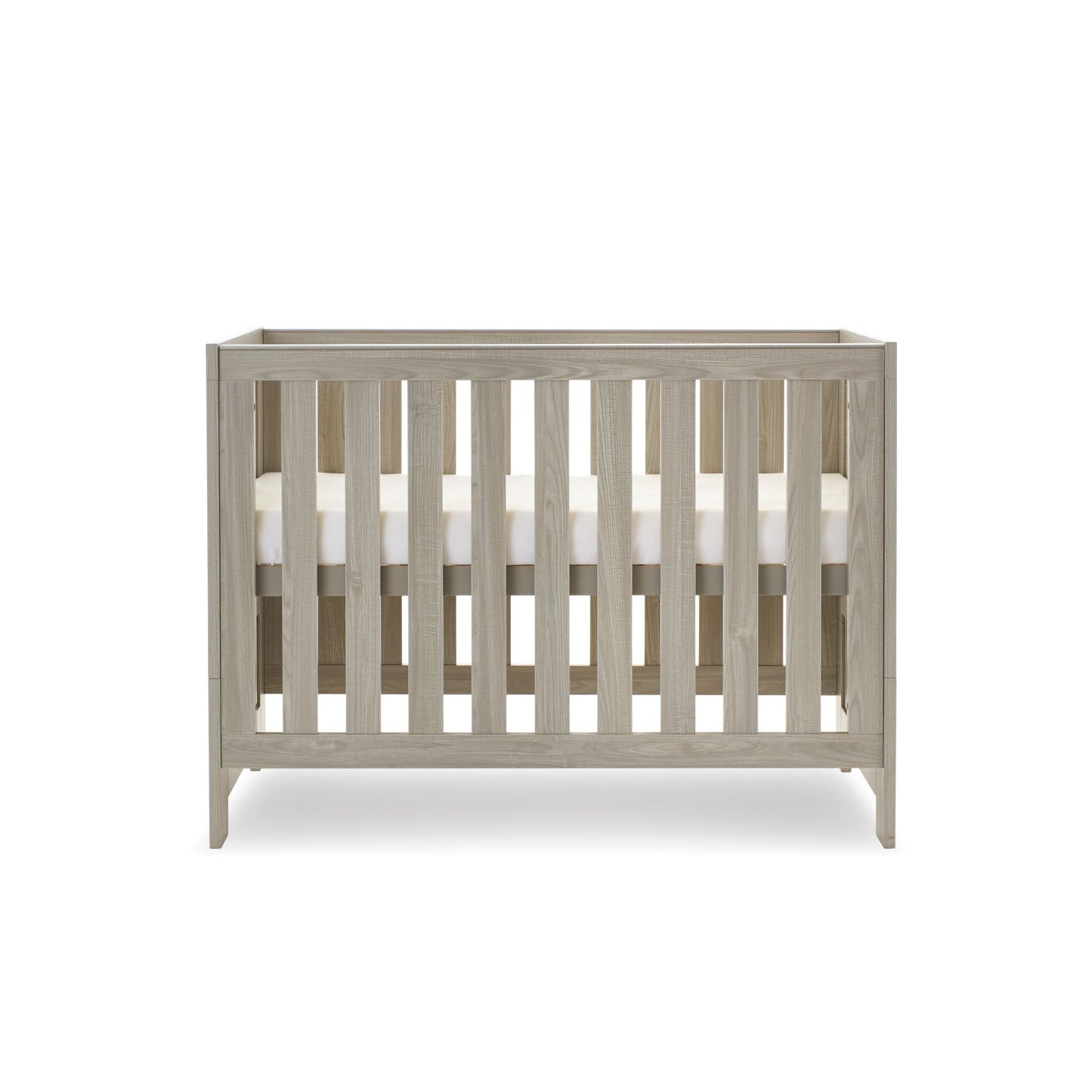 OBABY Nika Mini Cot Bed - available in Grey Wash, Grey Wash & White and White Wash