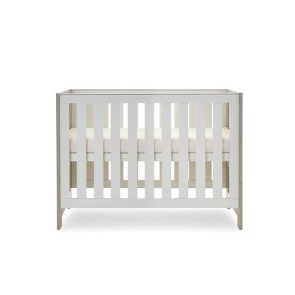 OBABY Nika Mini Cot Bed - available in Grey Wash, Grey Wash & White and White Wash