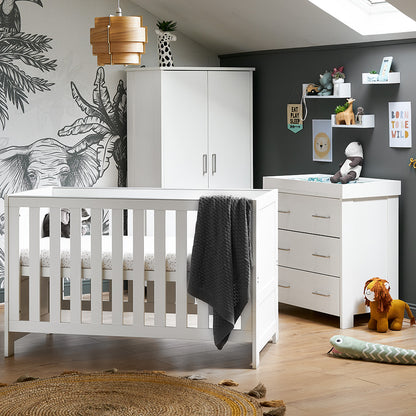 Obaby Nika 3 Piece Room Set - Grey Wash with White, Grey Wash & White Wash