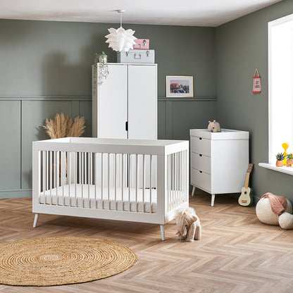 Obaby Maya Scandi 3 Piece Room Set - Slate with Natural , White with Natural & Nordic White