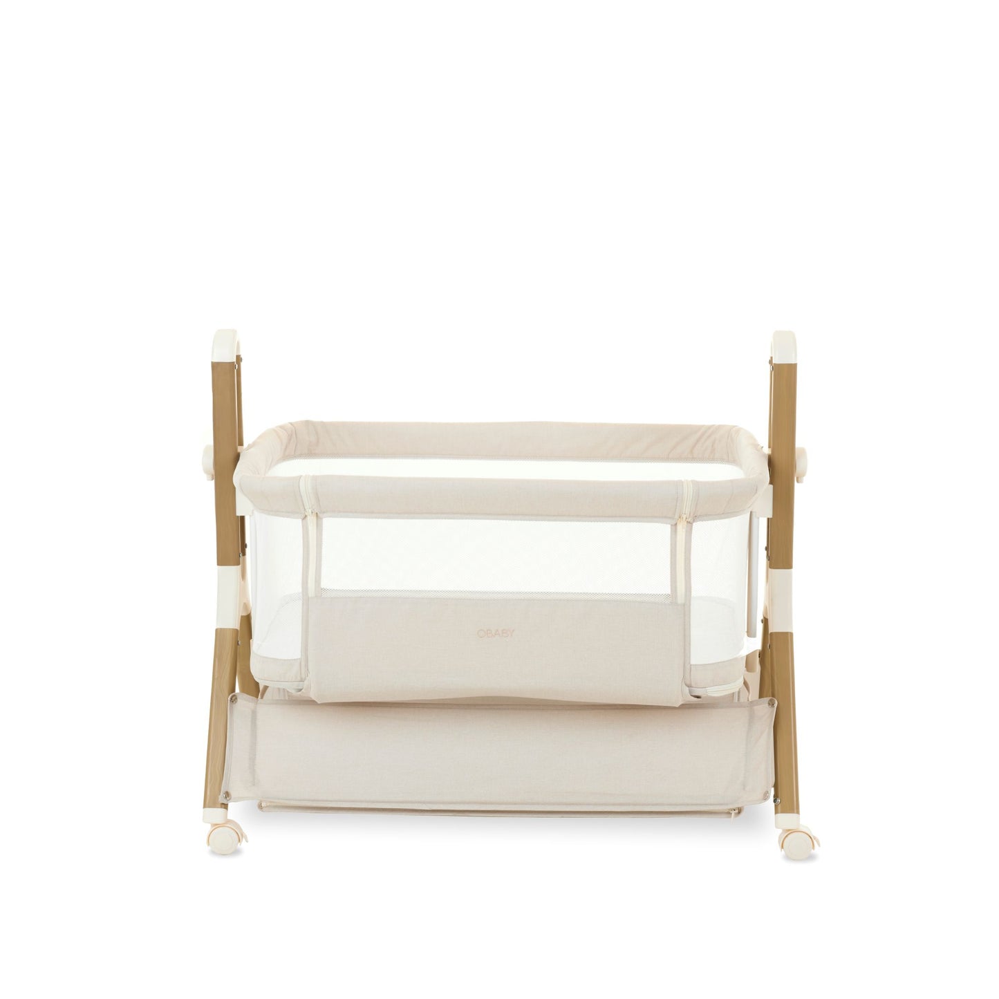 OBABY Cloud Bedside Crib – available in Oatmeal & Grey