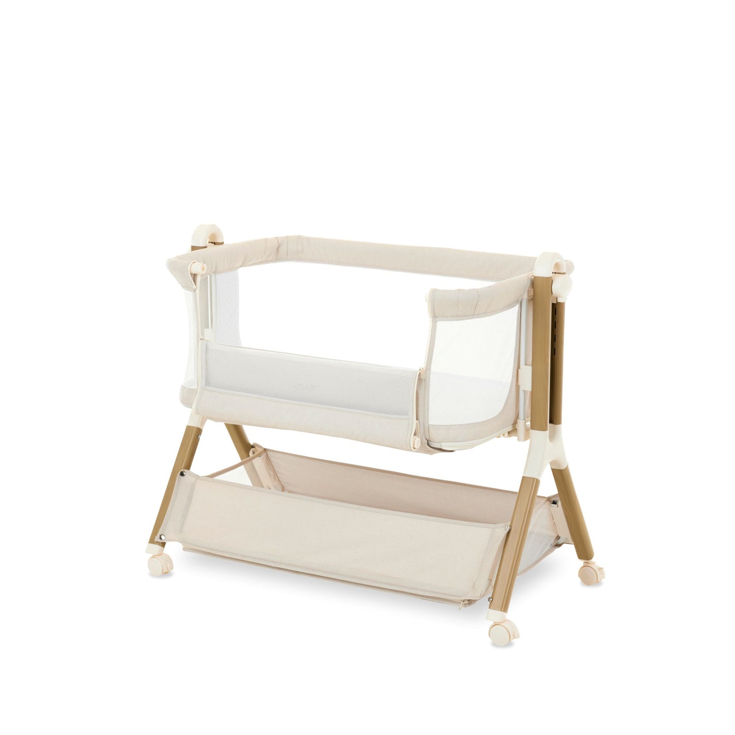 OBABY Cloud Bedside Crib – available in Oatmeal & Grey