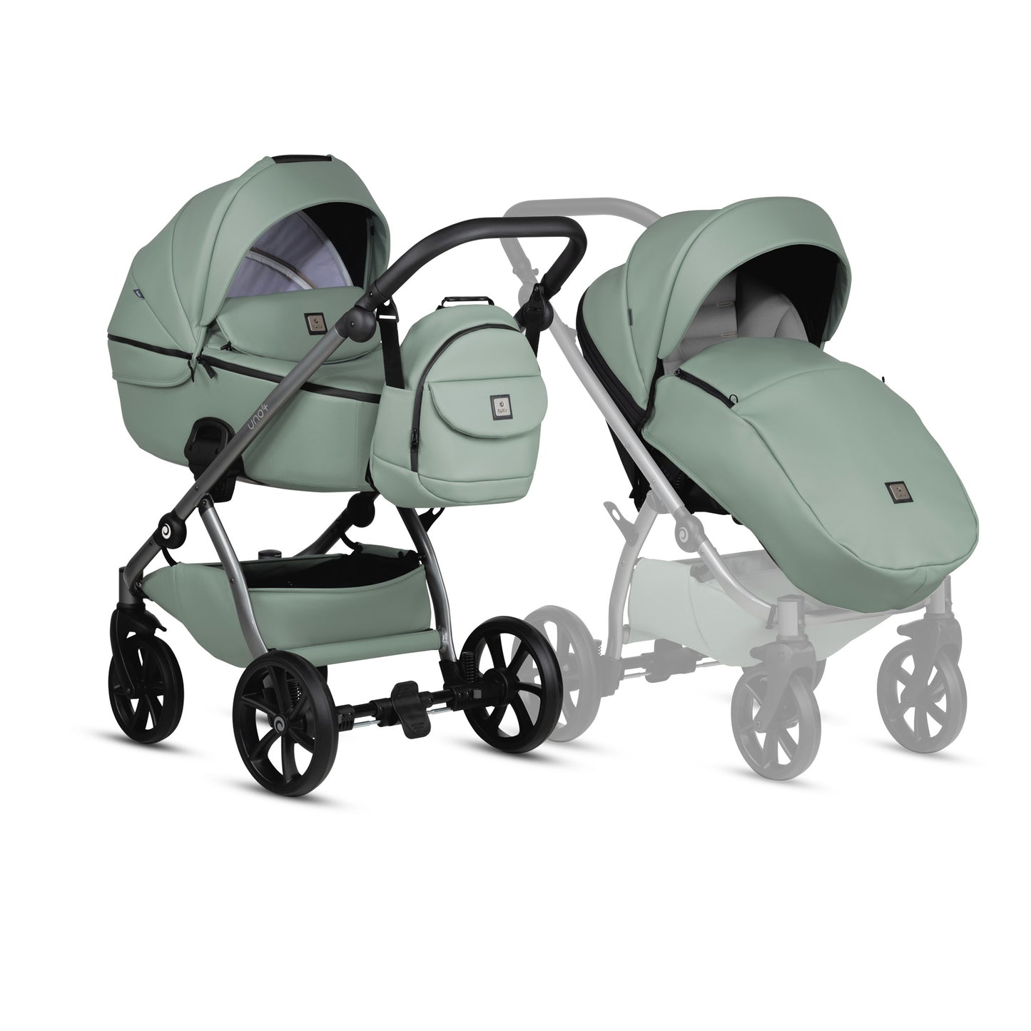 Tutis UNO5+ Leather Sage 039 2 In 1 Stroller - Various colours available