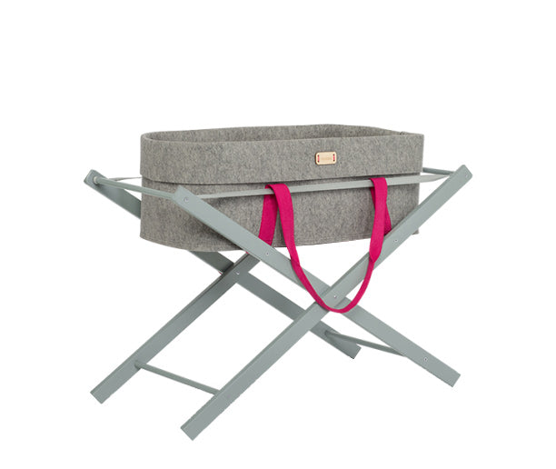 Mokee - WoolNest Moses Basket - Pink Mallow