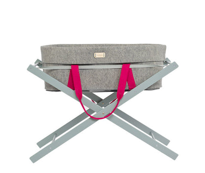 Mokee - WoolNest Moses Basket - Pink Mallow