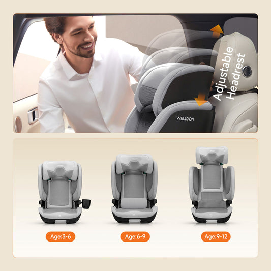 WELLDON COCOON TRAVEL 2 High Back Booster Car Seat in various colours